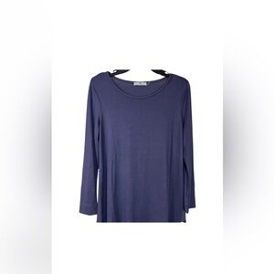 Natori Purple 3/4 Sleeve Relaxed Tunic